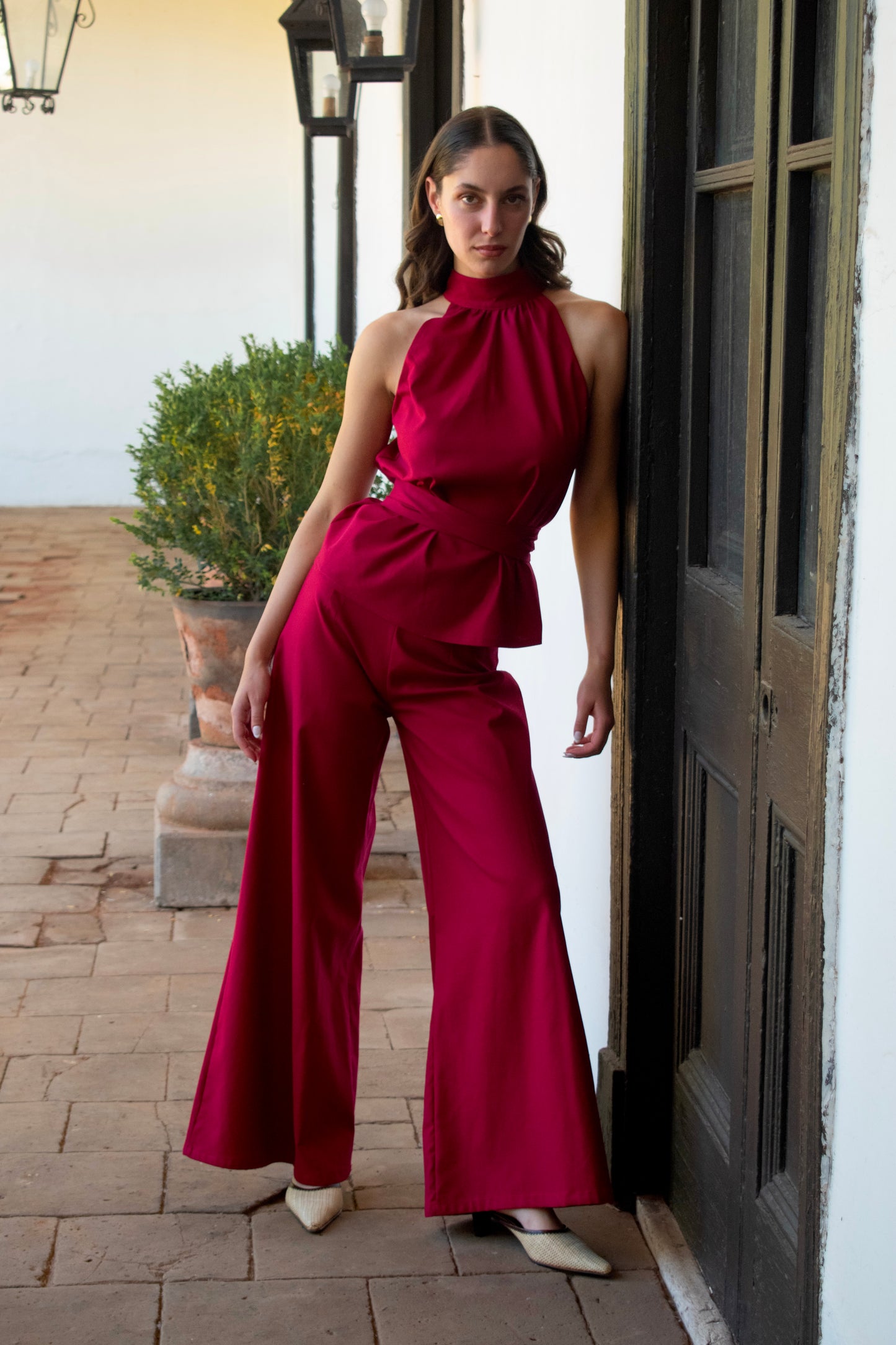 Top halter Nina -  rojo italiano