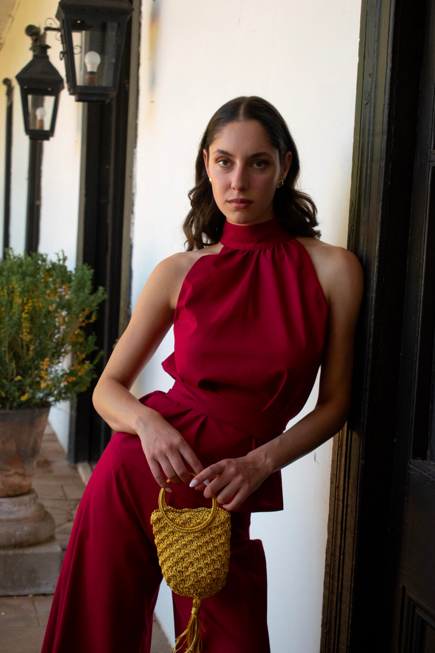 Top halter Nina -  rojo italiano