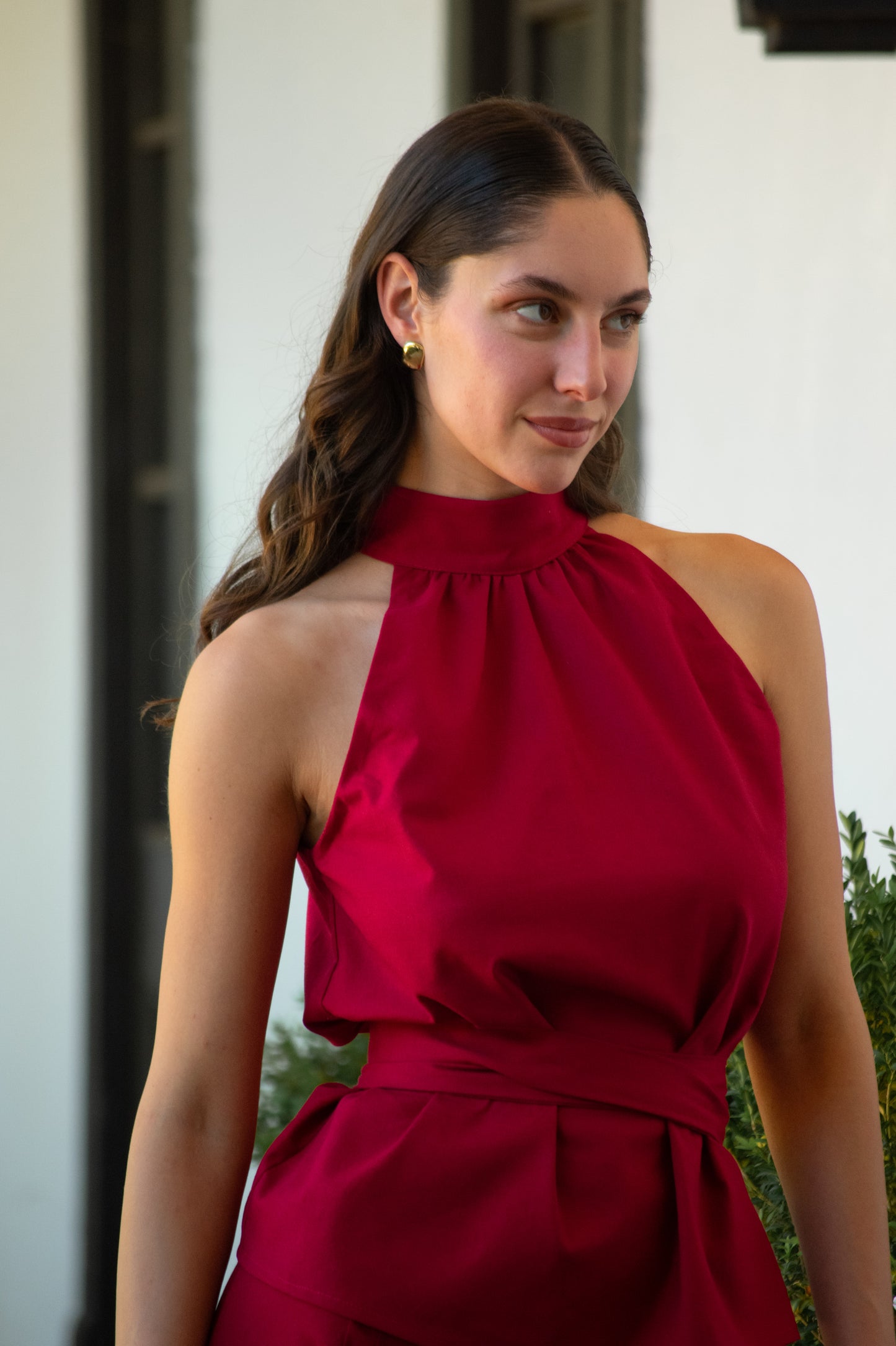 Top halter Nina -  rojo italiano