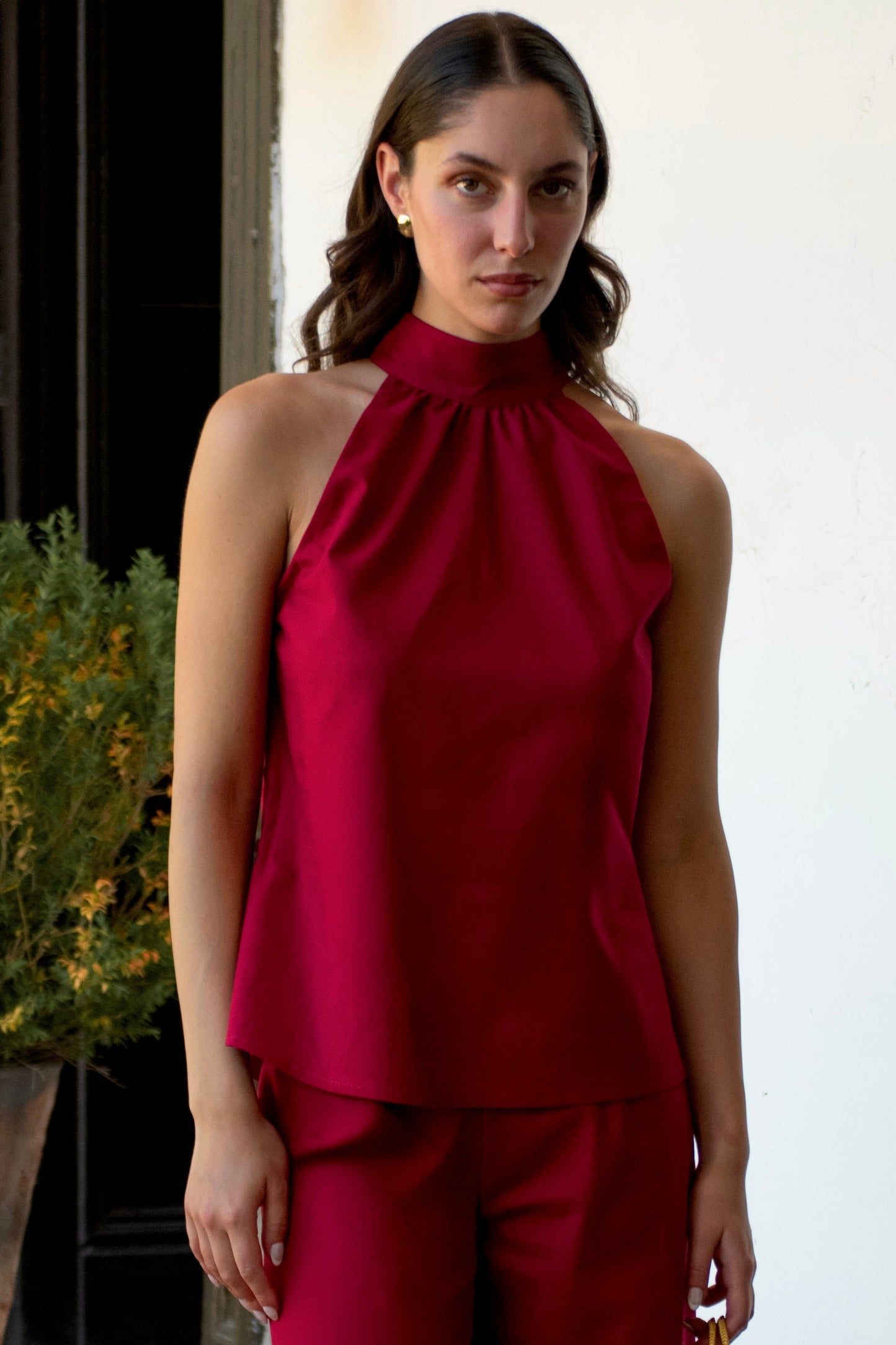Top halter Nina -  rojo italiano