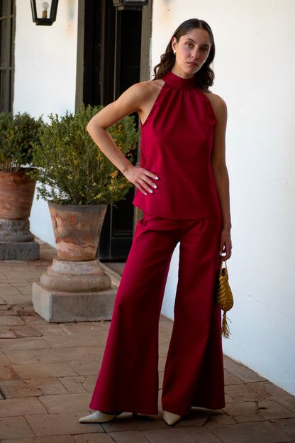 Top halter Nina -  rojo italiano