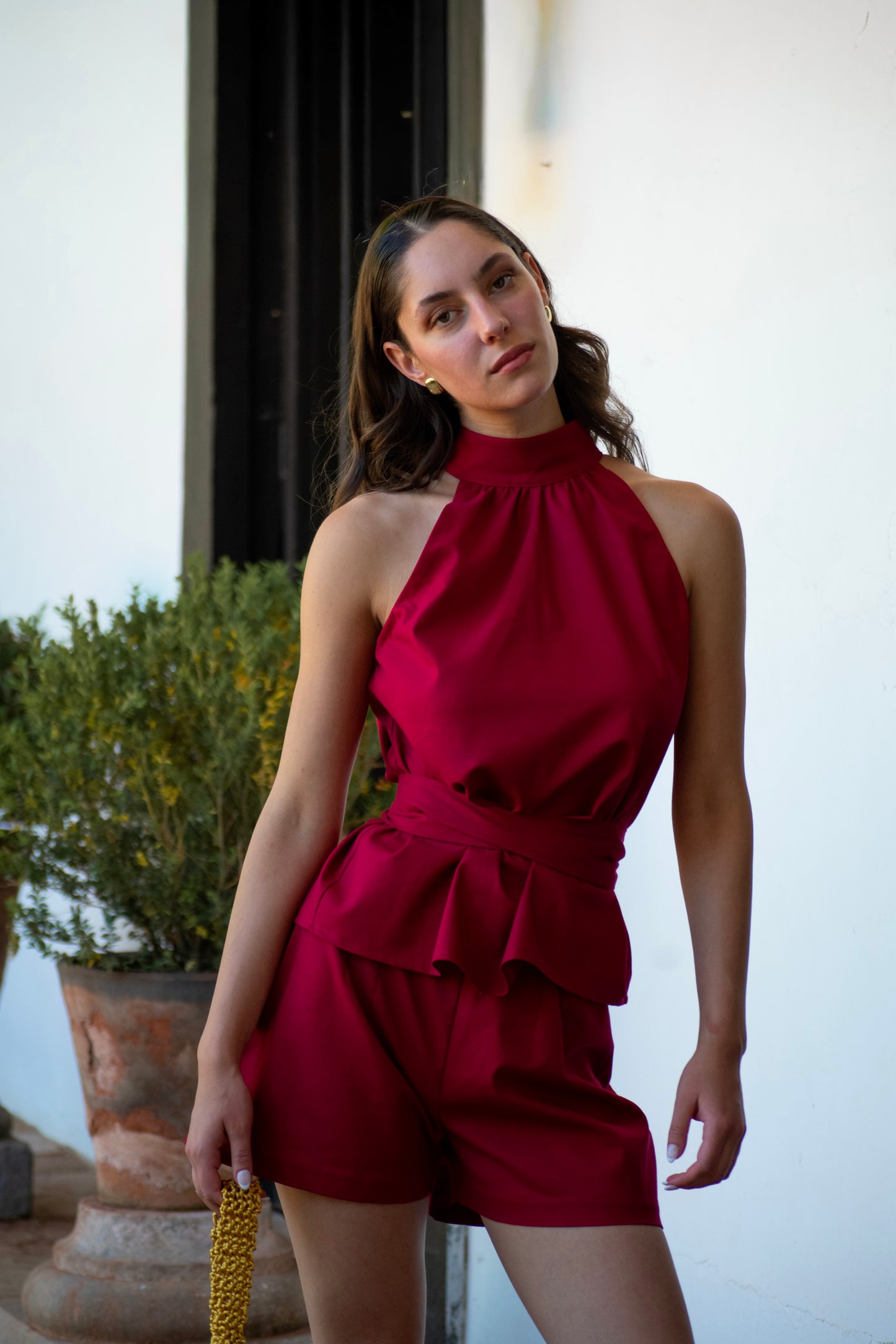 Top halter Nina -  rojo italiano