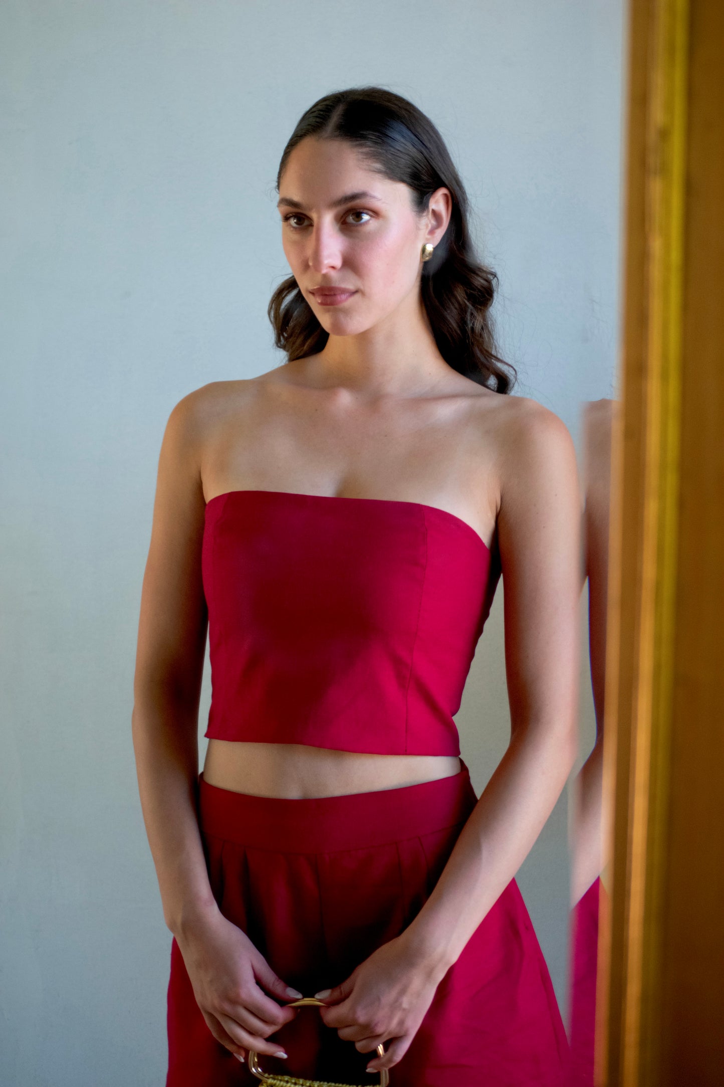 Top Lía - rojo italiano