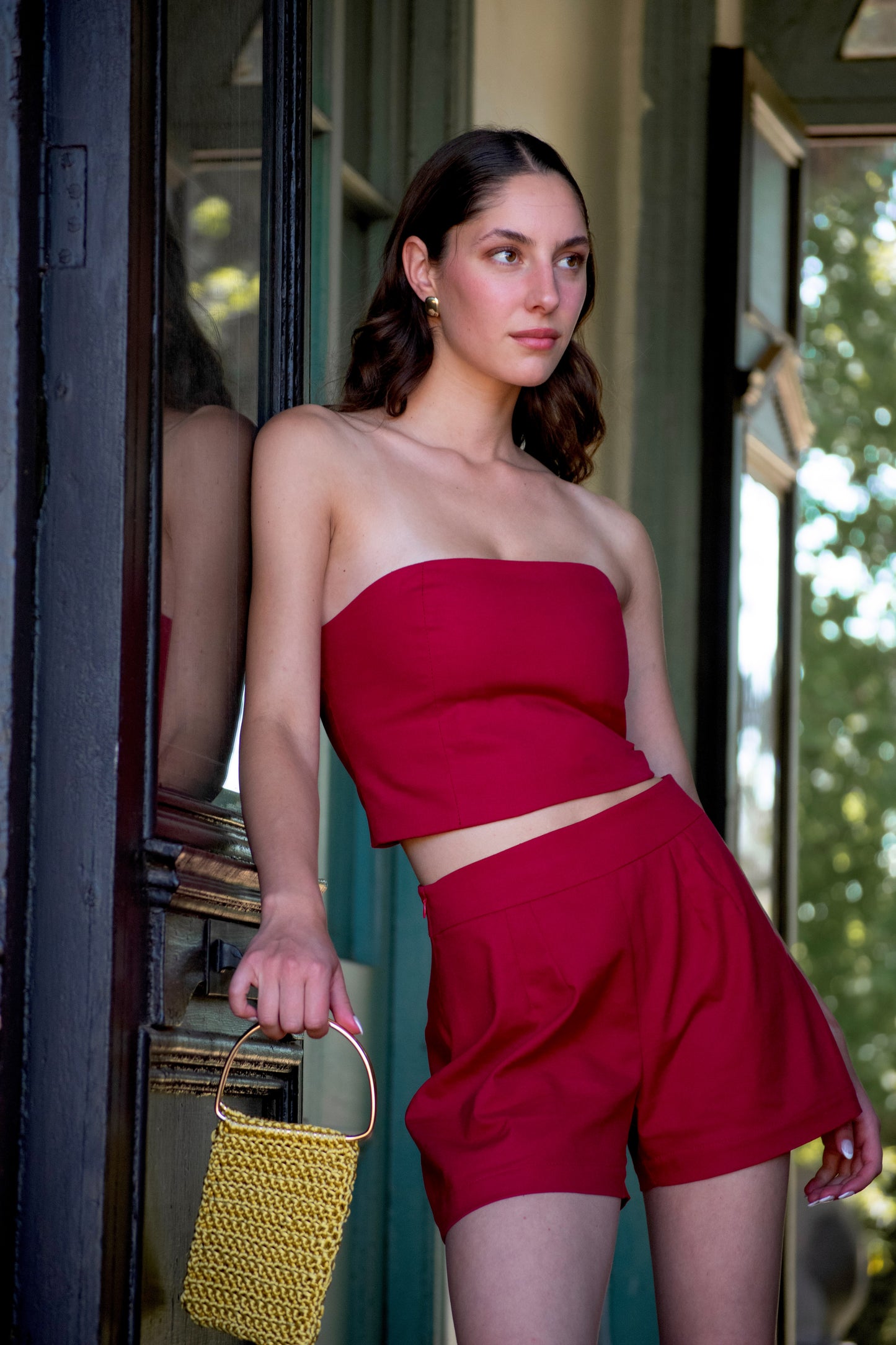 Top Lía - rojo italiano