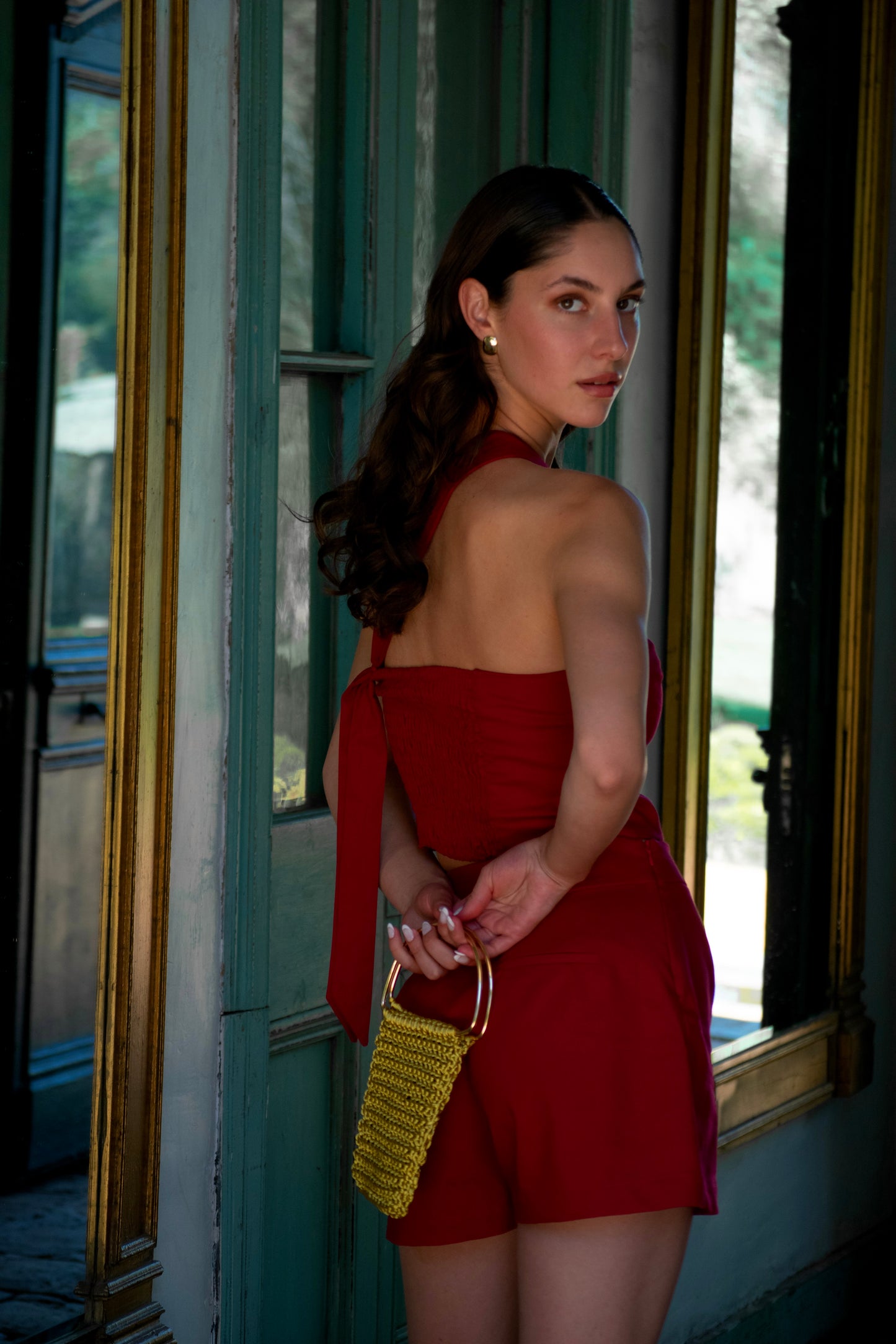 Top Lía - rojo italiano