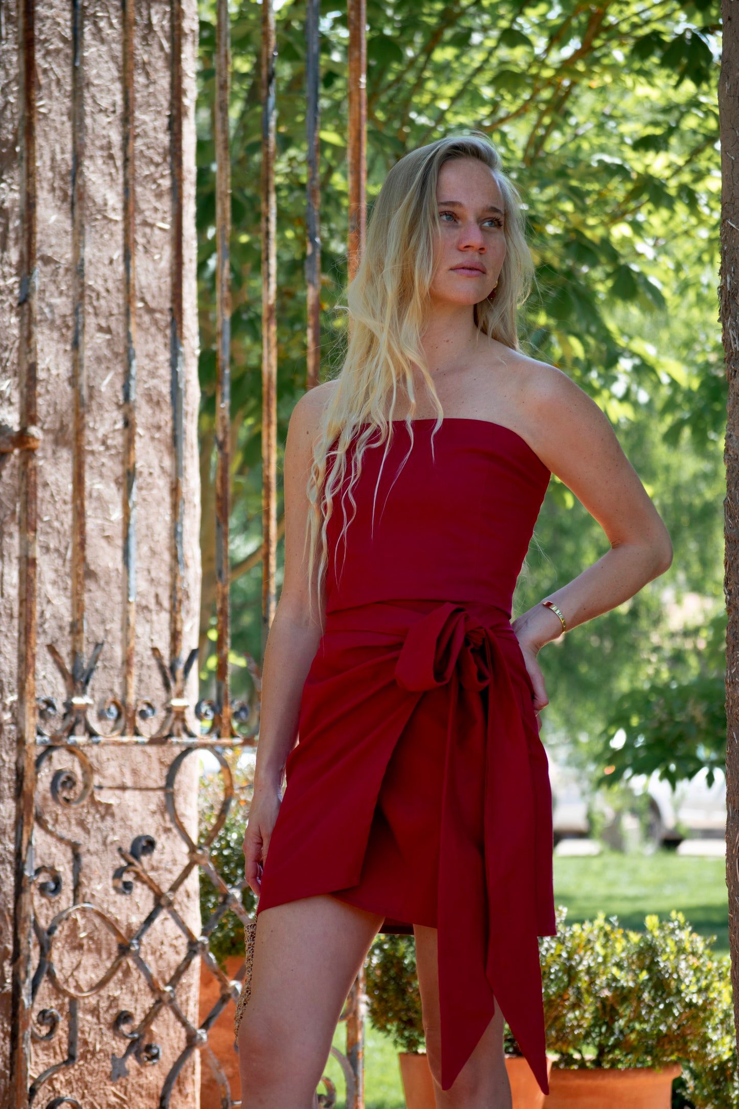 Top Lía - rojo italiano