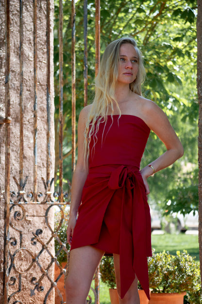 Top Lía - rojo italiano