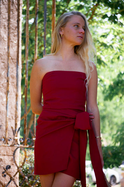 Falda Vera - rojo italiano