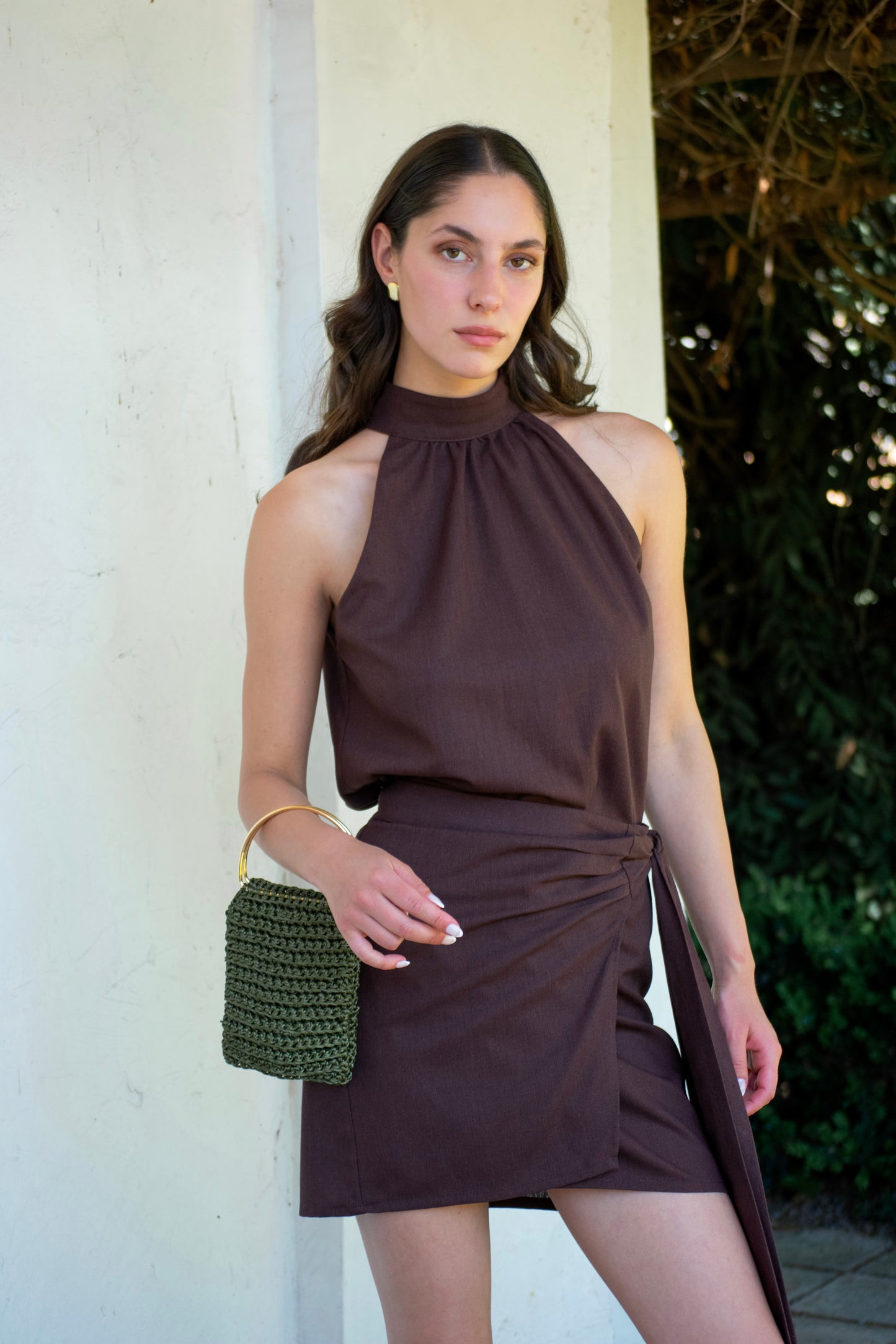 Top halter Nina -  café moro