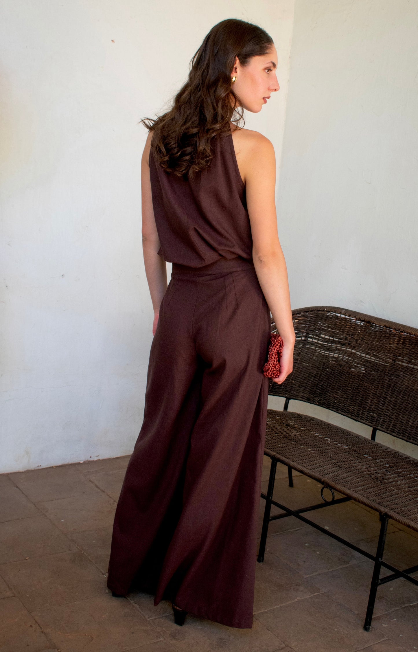 Top halter Nina -  café moro