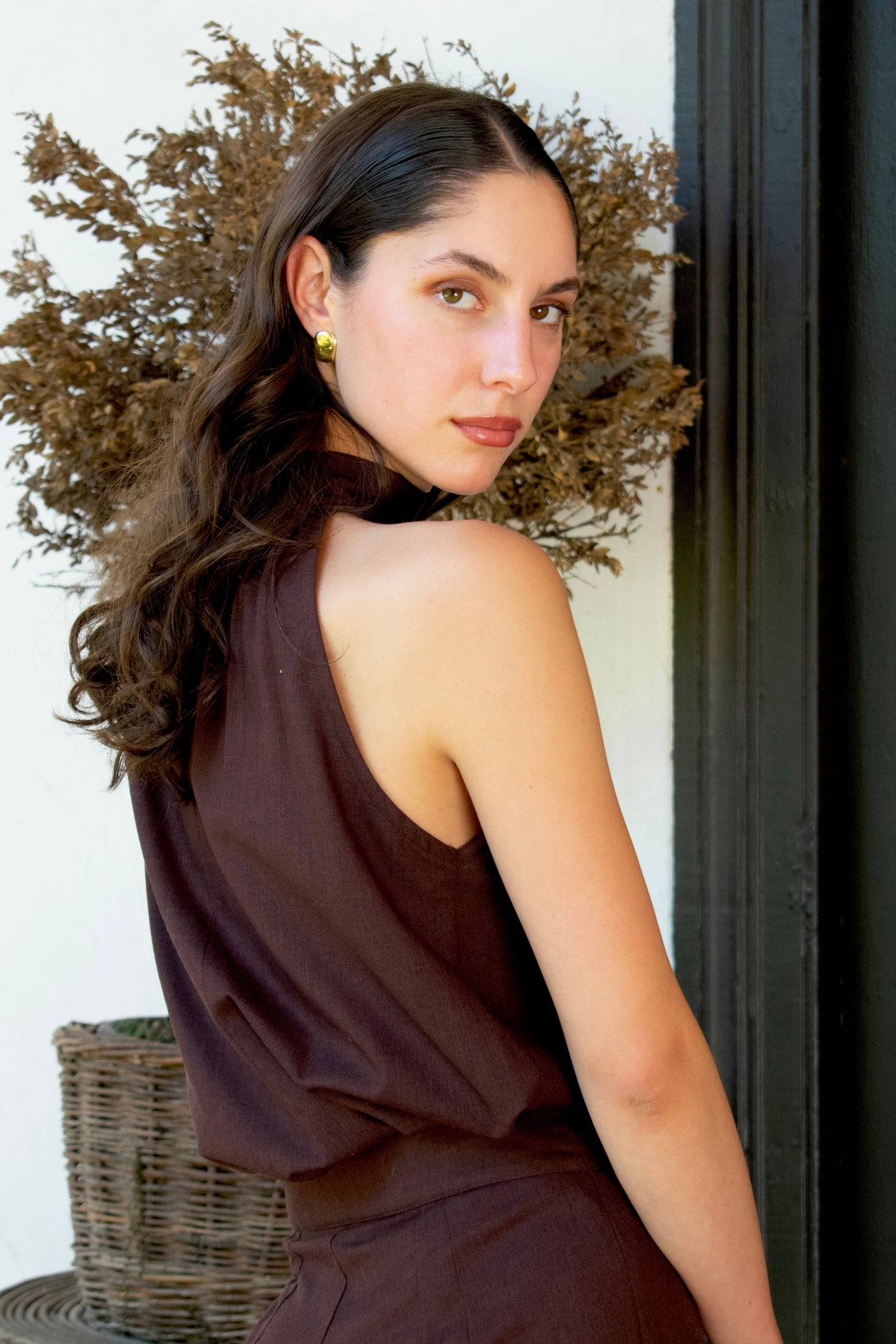 Top halter Nina -  café moro