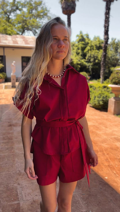 Blusa Aria - rojo italiano