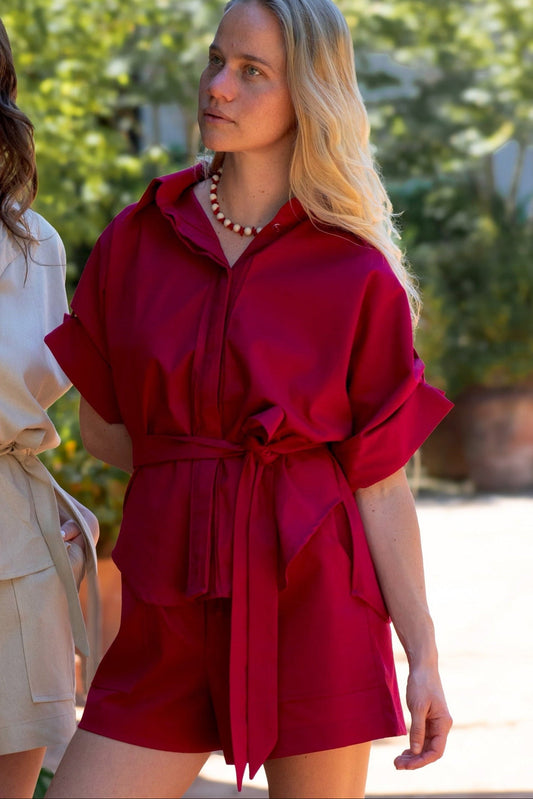 Blusa Aria - rojo italiano