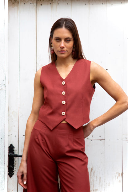 Gilet  - ladrillo Celia