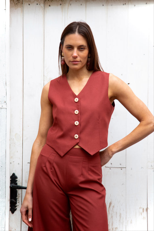 Gilet  - ladrillo Celia